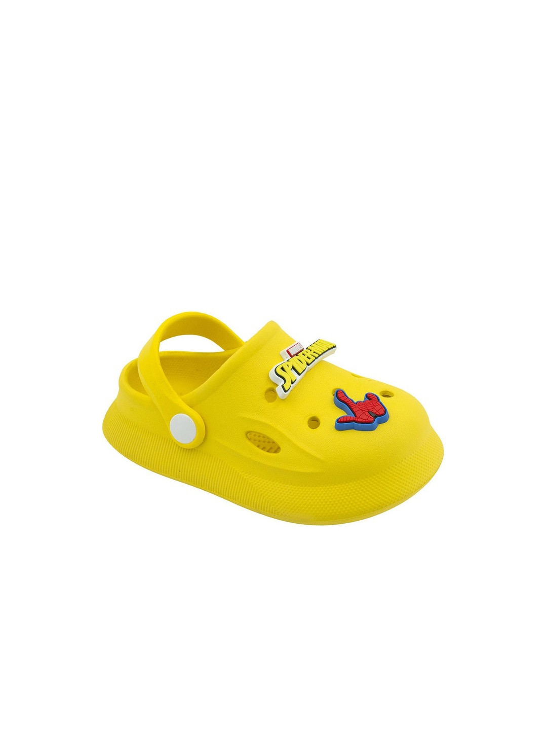 Hopscotch Boys Yellow Spiderman Applique Casual Clogs