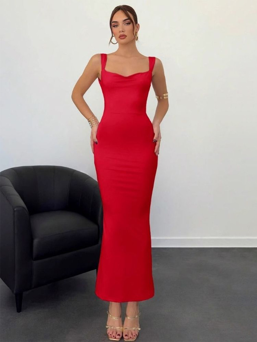 LULU & SKY Women Backless Bow Applique Maxi Dress