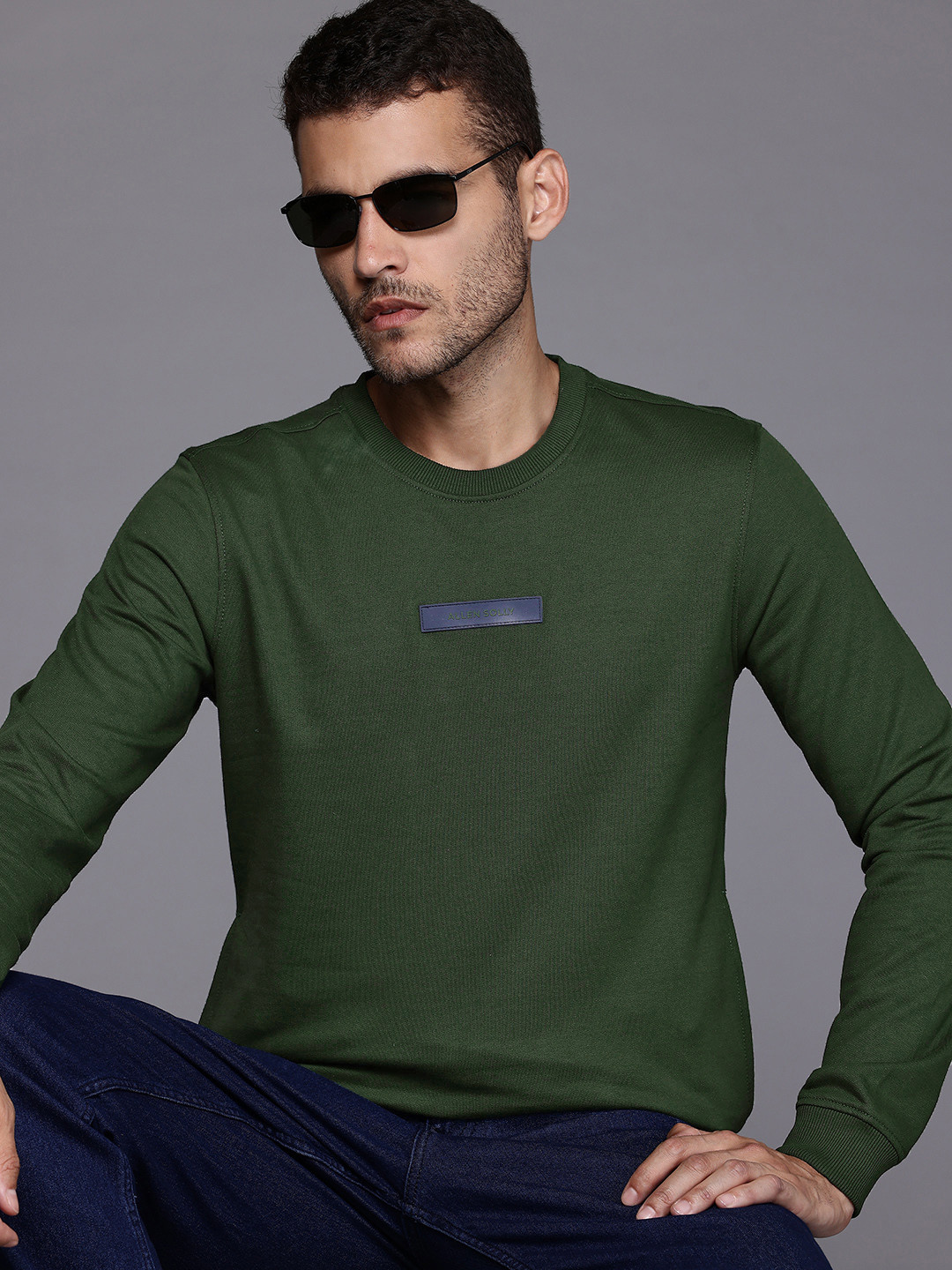 Allen Solly Men Round Neck Sweatshirt