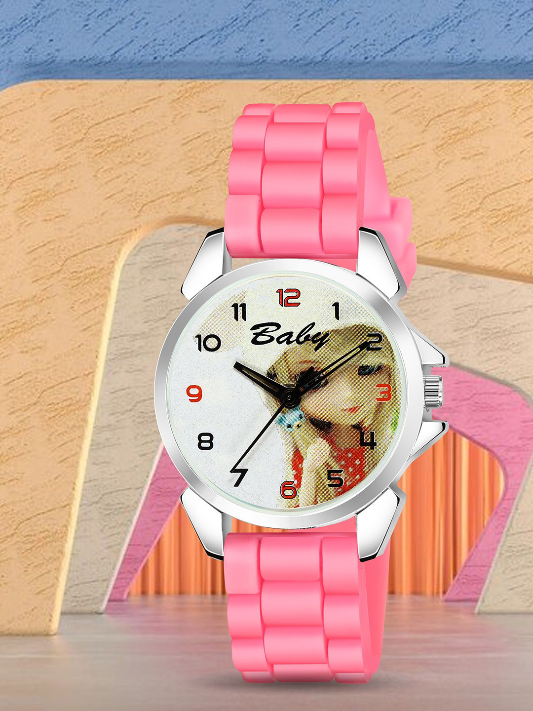 YOUNG MISSION Girls Printed Dial & Straps Analogue Watch BT 002 PK 01