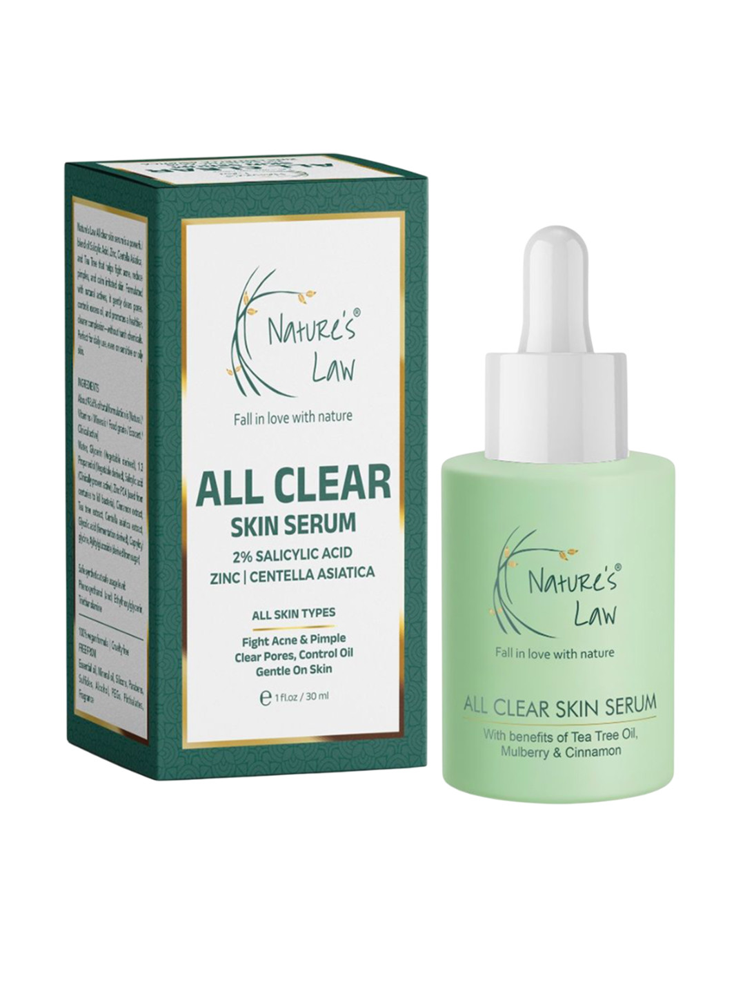 Nature's Law All Clear Skin Serum With Tea Tree Oil - 30 ml