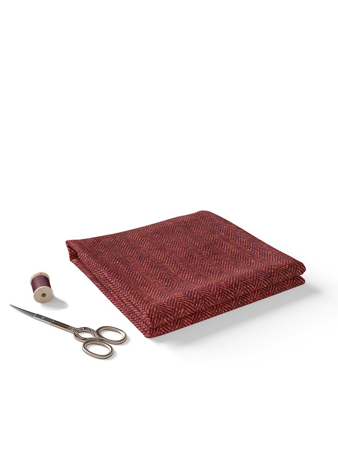 Bigreams Men Solid Wool Herringbone Tweed Clothing Fabric