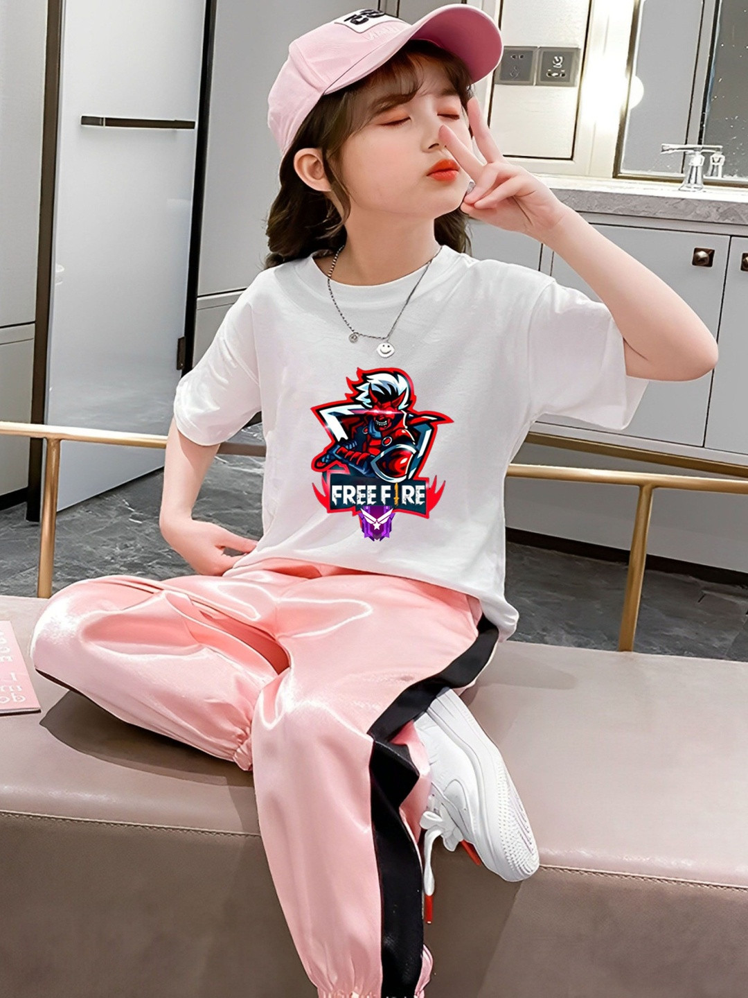 Kushi Flyer Girls Polyester Printed Tshirts
