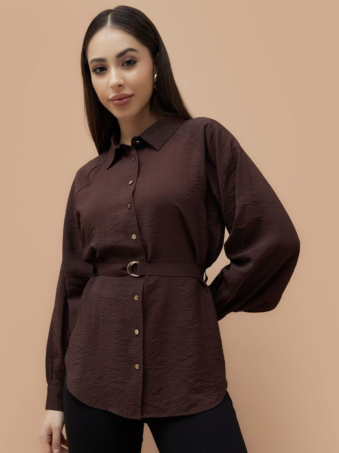CODE by Lifestyle Textured Spread Collar Casual Shirt