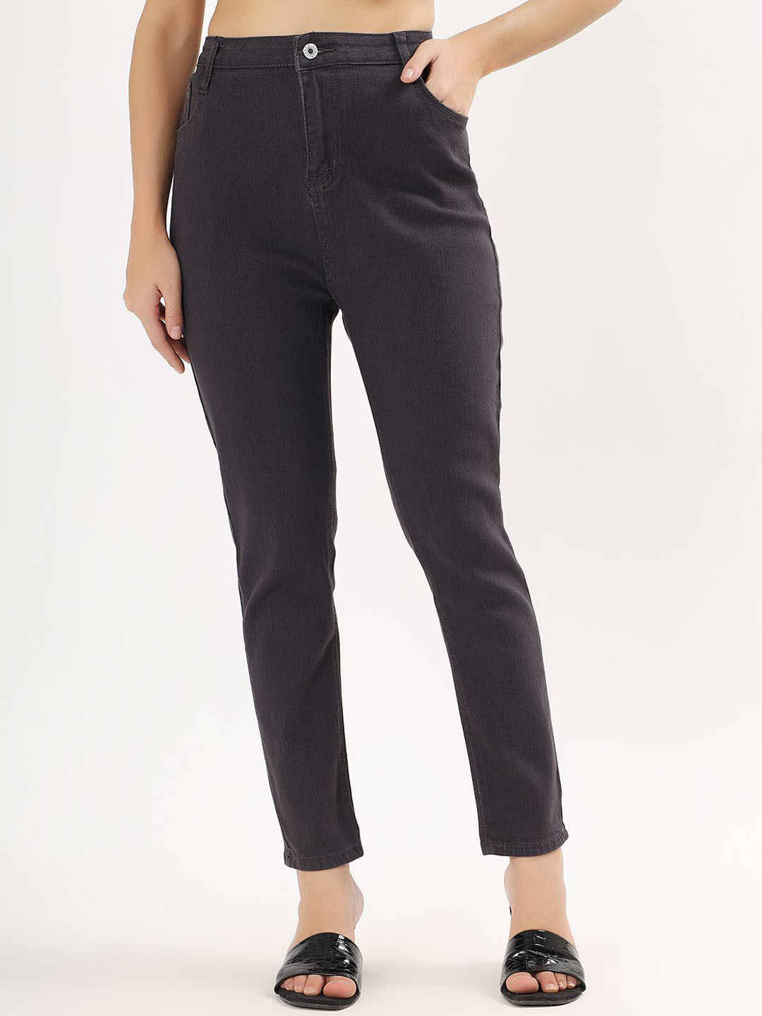 PELLE LUXUR Women Skinny Fit High-Rise Clean Look No Fade Printed Stretchable Jeans