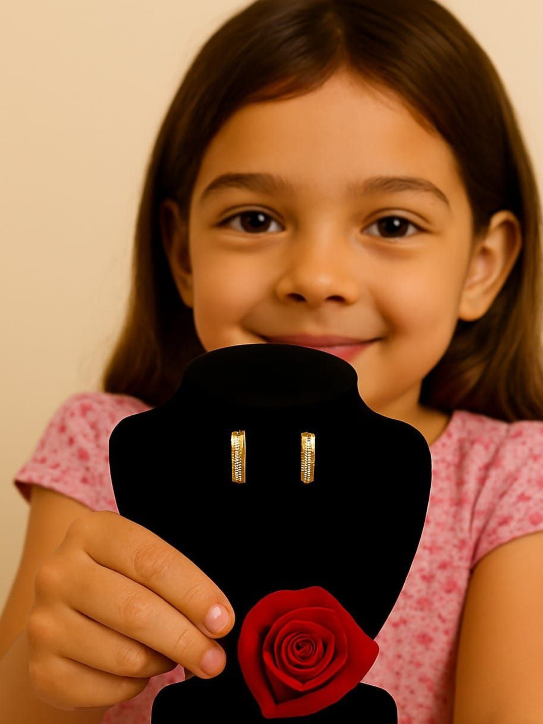 Nakoda Art Jewellery Gold-Plated Circular Hoop Earrings