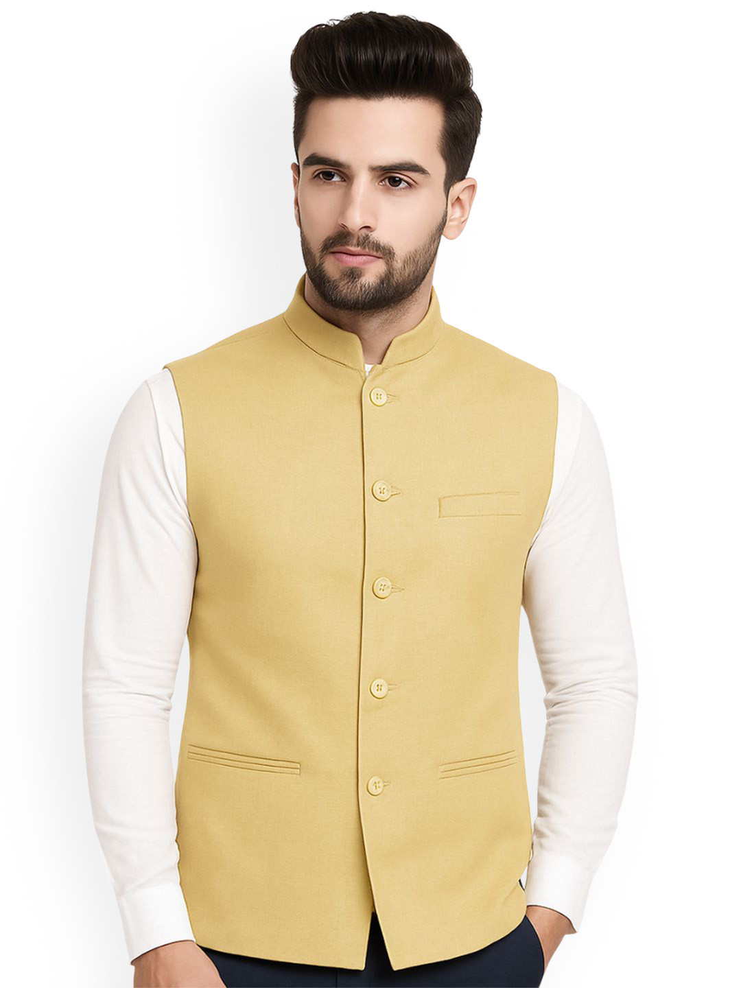 TREEMODA Men Mandarin Collared Nehru Jackets