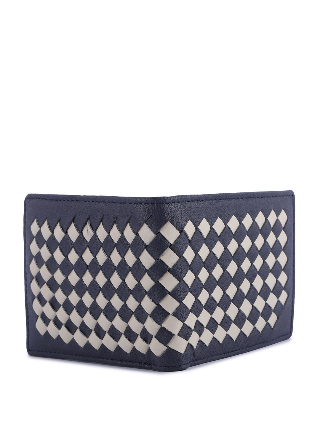 Daniel Klein Men Checked Leather Two Fold Wallet