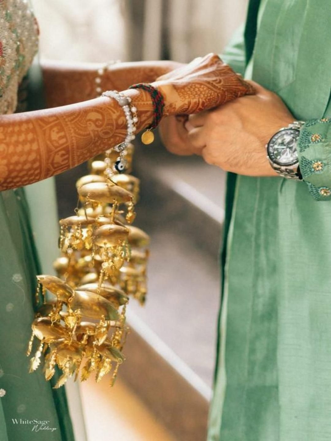 Flosaira Set Of 2 Beaded Sagan Bridal Kaleeras