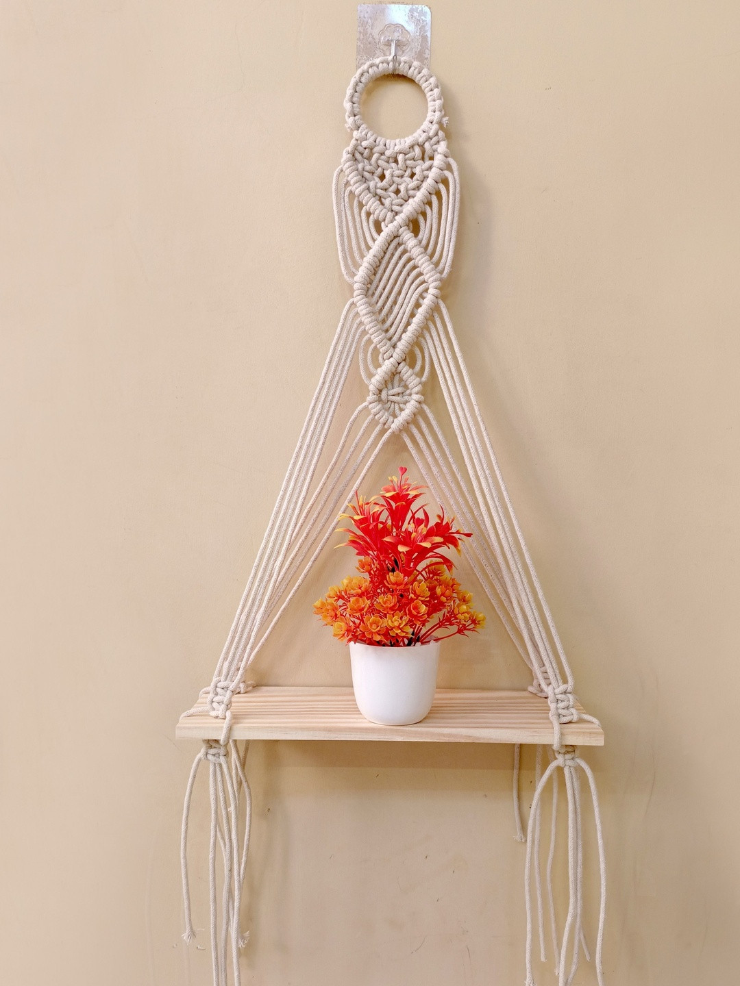 Aain Wall Hanging Home Decorations Wood & Cotton Dori