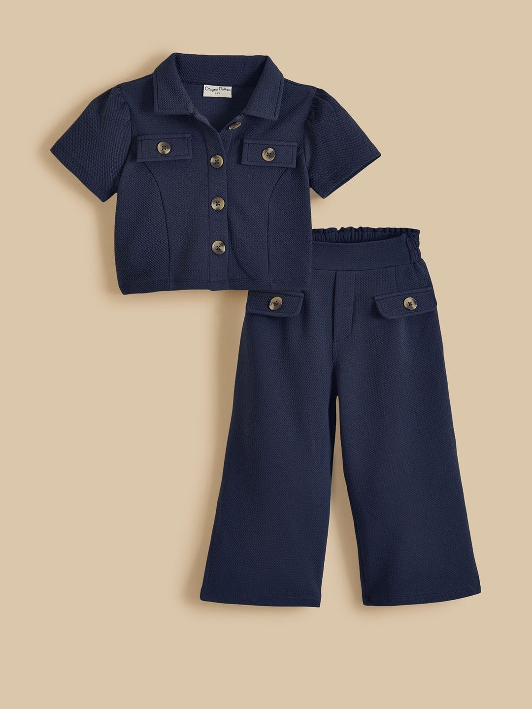 Hopscotch Girls 2-Pc Polyester Textured Clothing Set