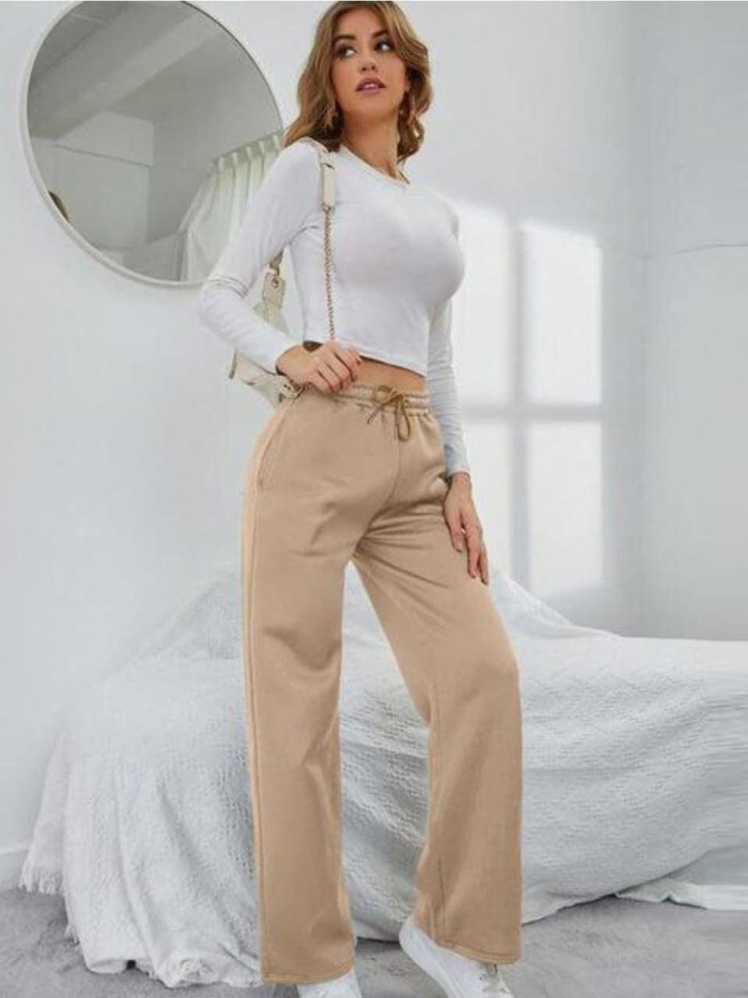 Sash Women Regular Fit Low-Rise Trousers