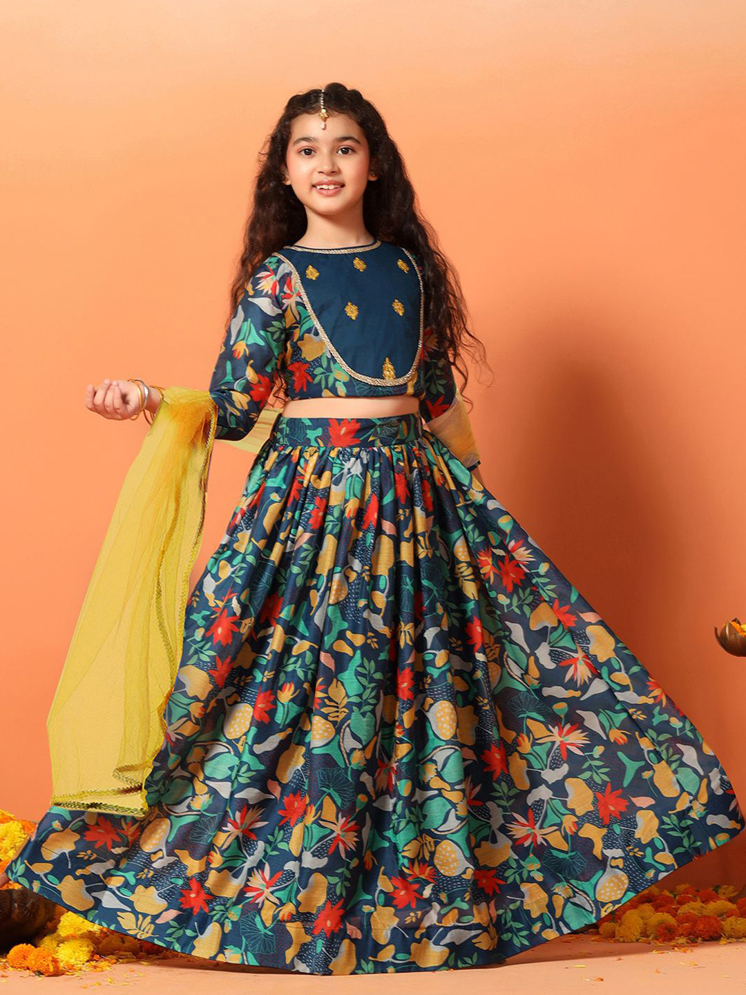FASHION DREAM Girls Lehenga With Choli And Dupatta