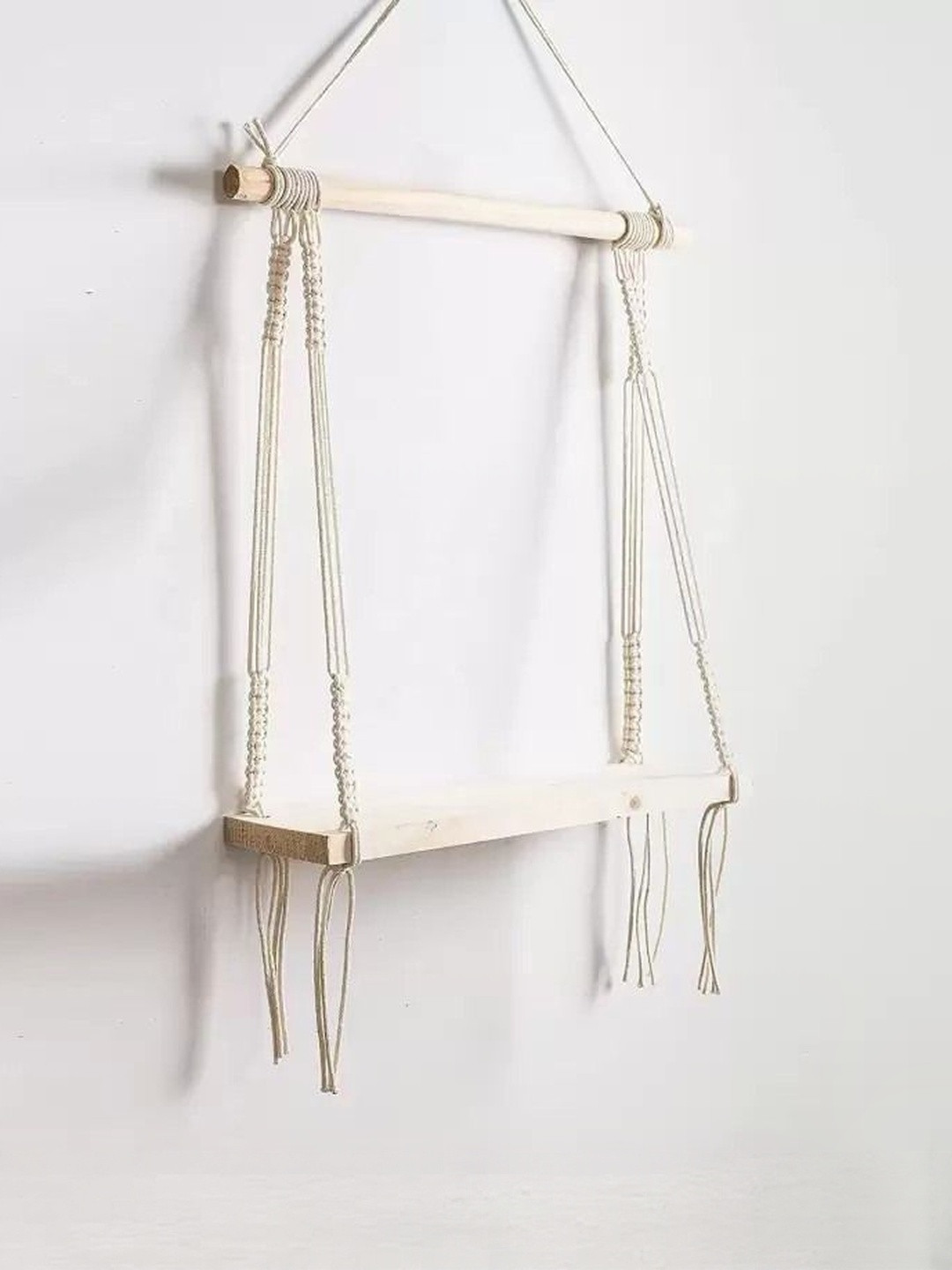 Aain White Fabric Wall Decor Wall Hanging For Home Decor