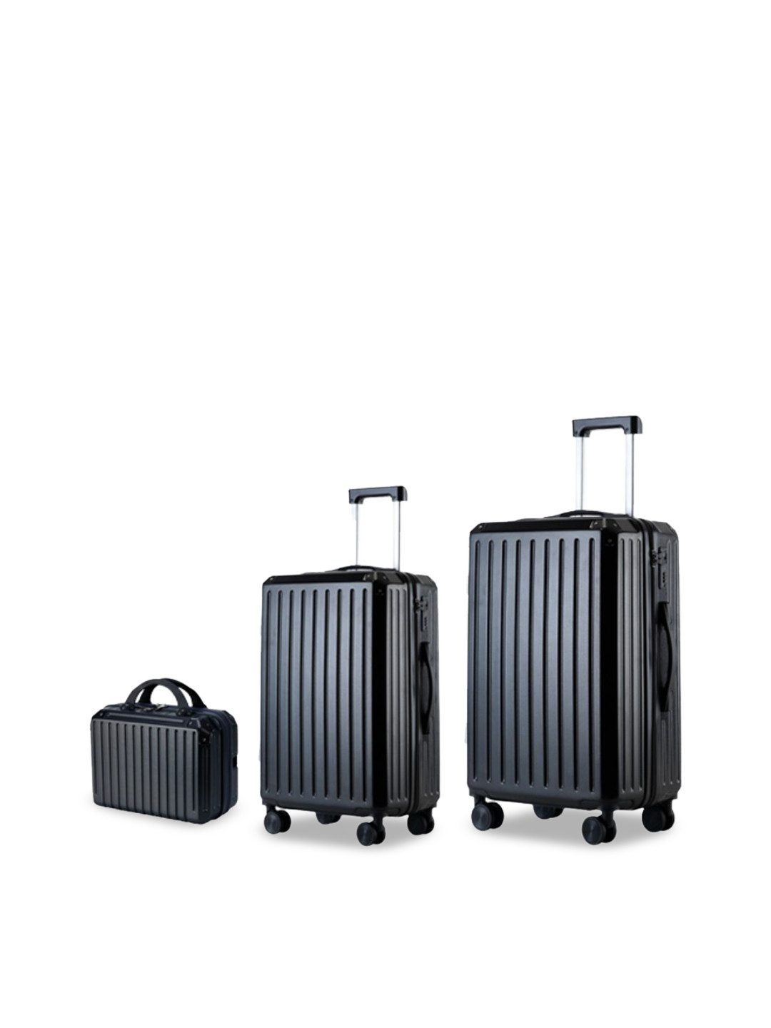 PYB Set Of 3 Tourique Textured Hard-Sided Trolley Bags