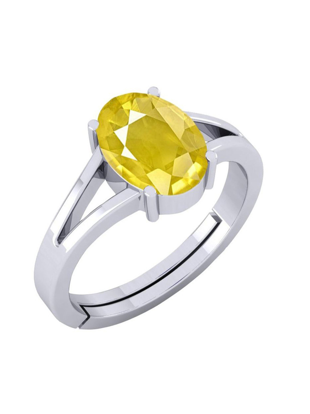 VISHVMA Sapphire Gemstone Studded Finger Ring