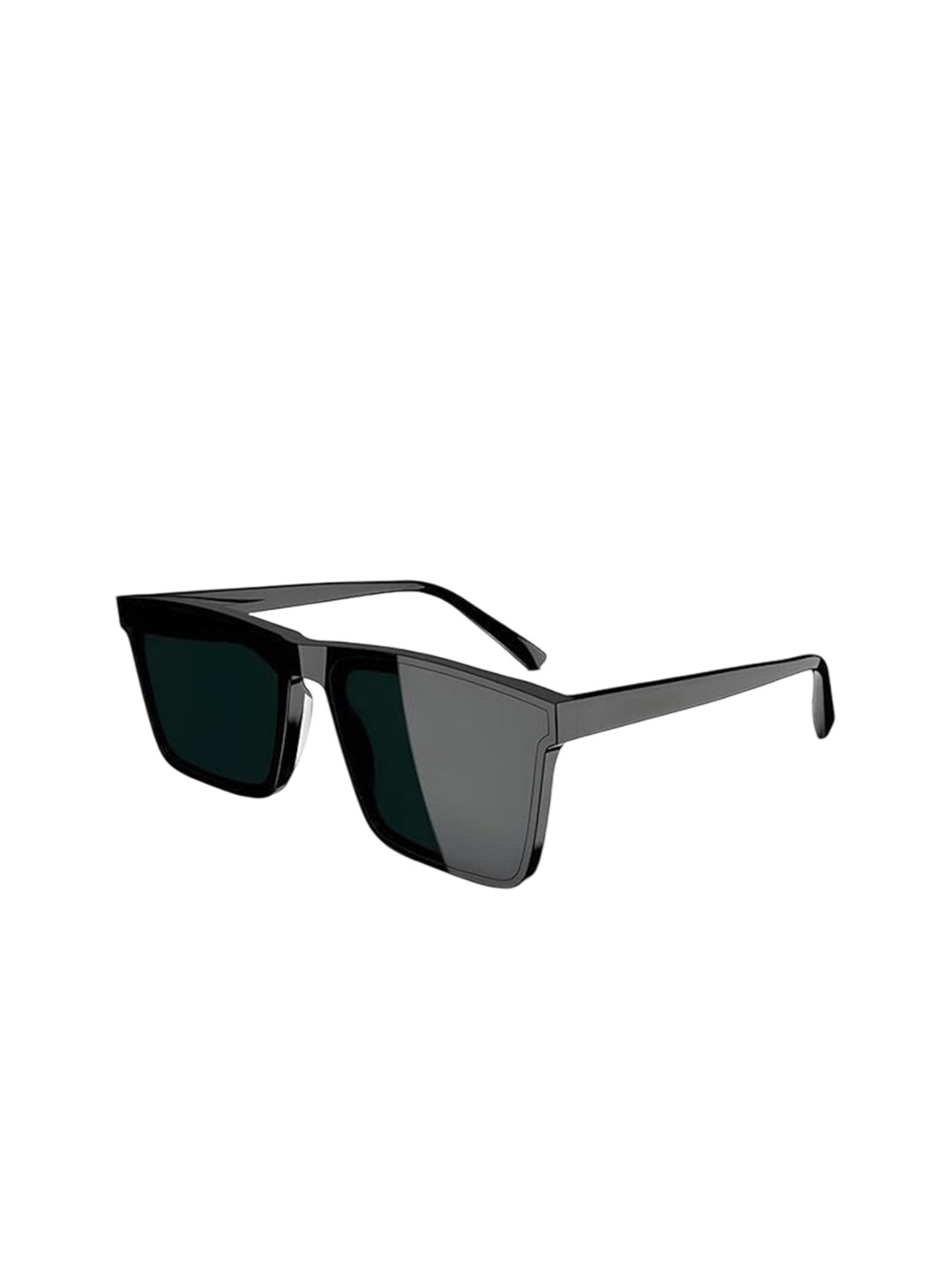 SREY Unisex Black Lens & Black Wayfarer Sunglasses With Polarised and UV Protected