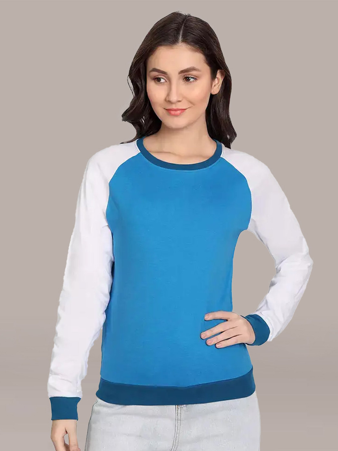 iki chic Women Blue Colourblocked T-shirt