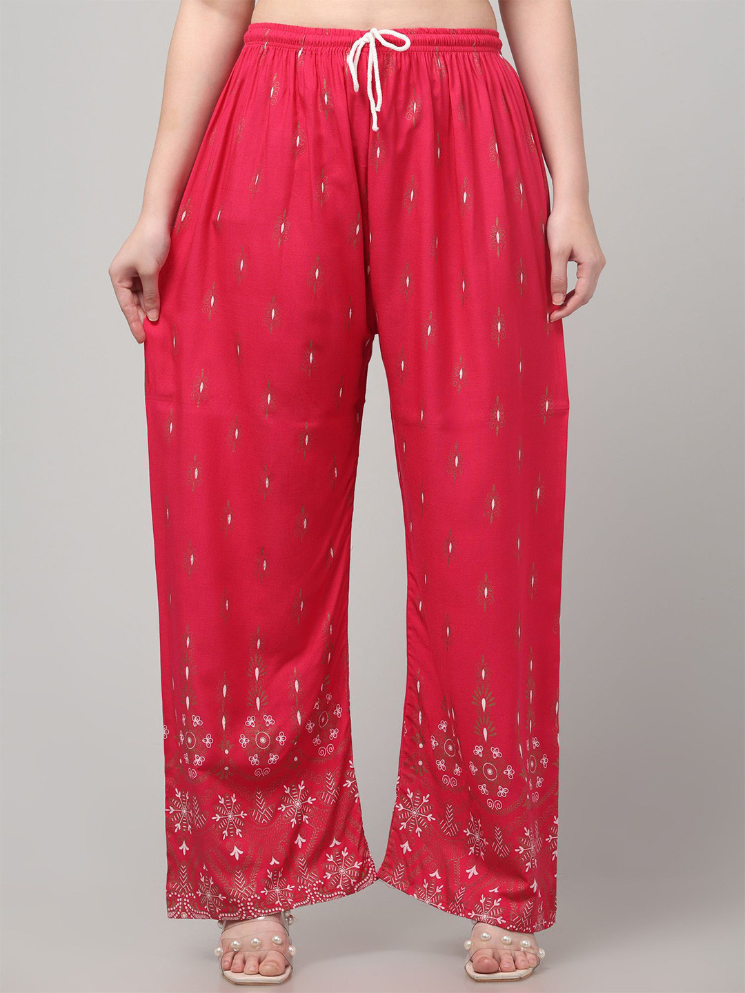AFFLEON Women Printed Flared Ethnic Palazzos