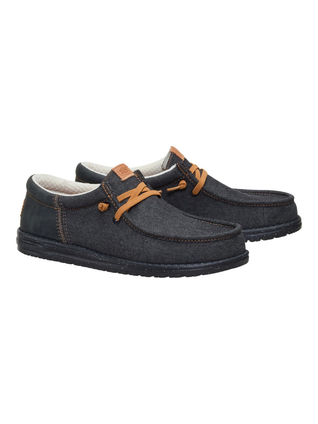 HEYDUDE Men Wally Funk Denim Colourblocked Slip-On Sneakers