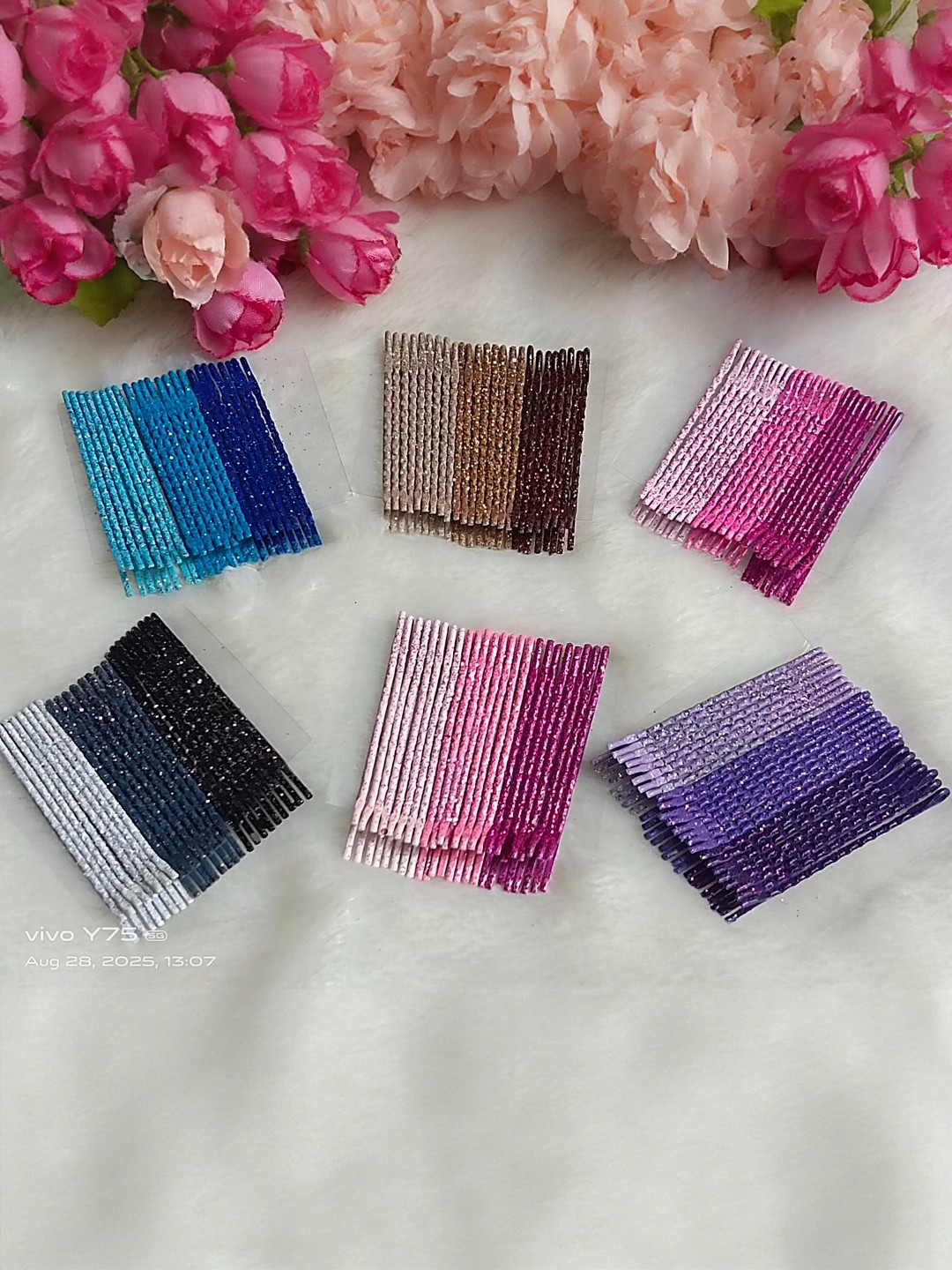 DENICRAAS Pack of 72 Multicolor Bun Pin Head Jewellery