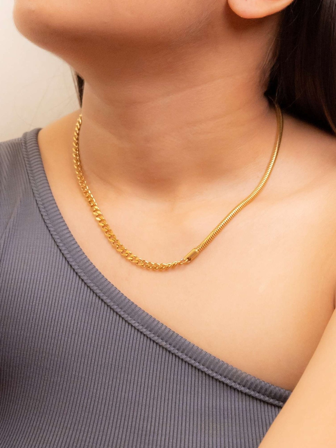 THE OPAL JEWELS Gold-Plated Minimal Chain