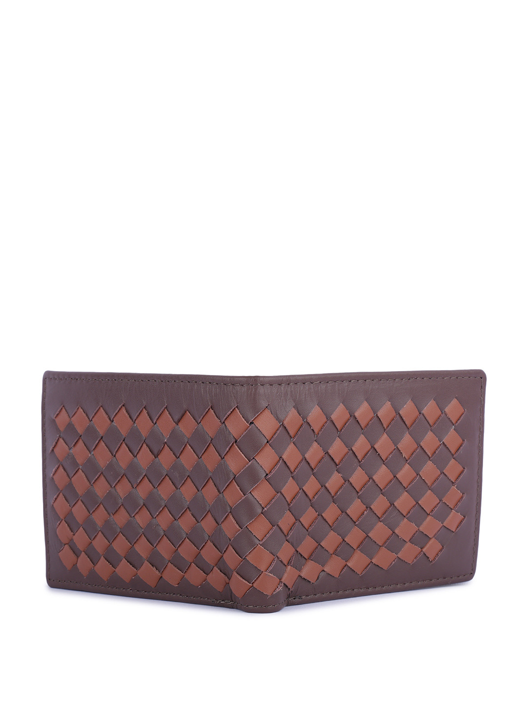 Daniel Klein Men Checked Leather Two Fold Wallet