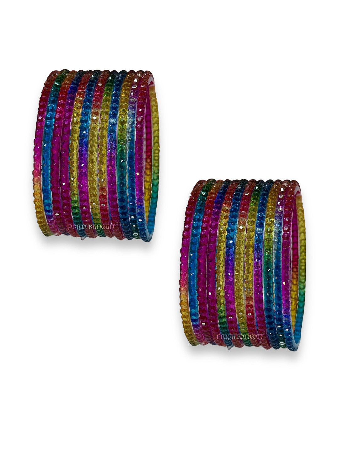 PRIYA KANGAN Colorful Beaded Glass Bangles
