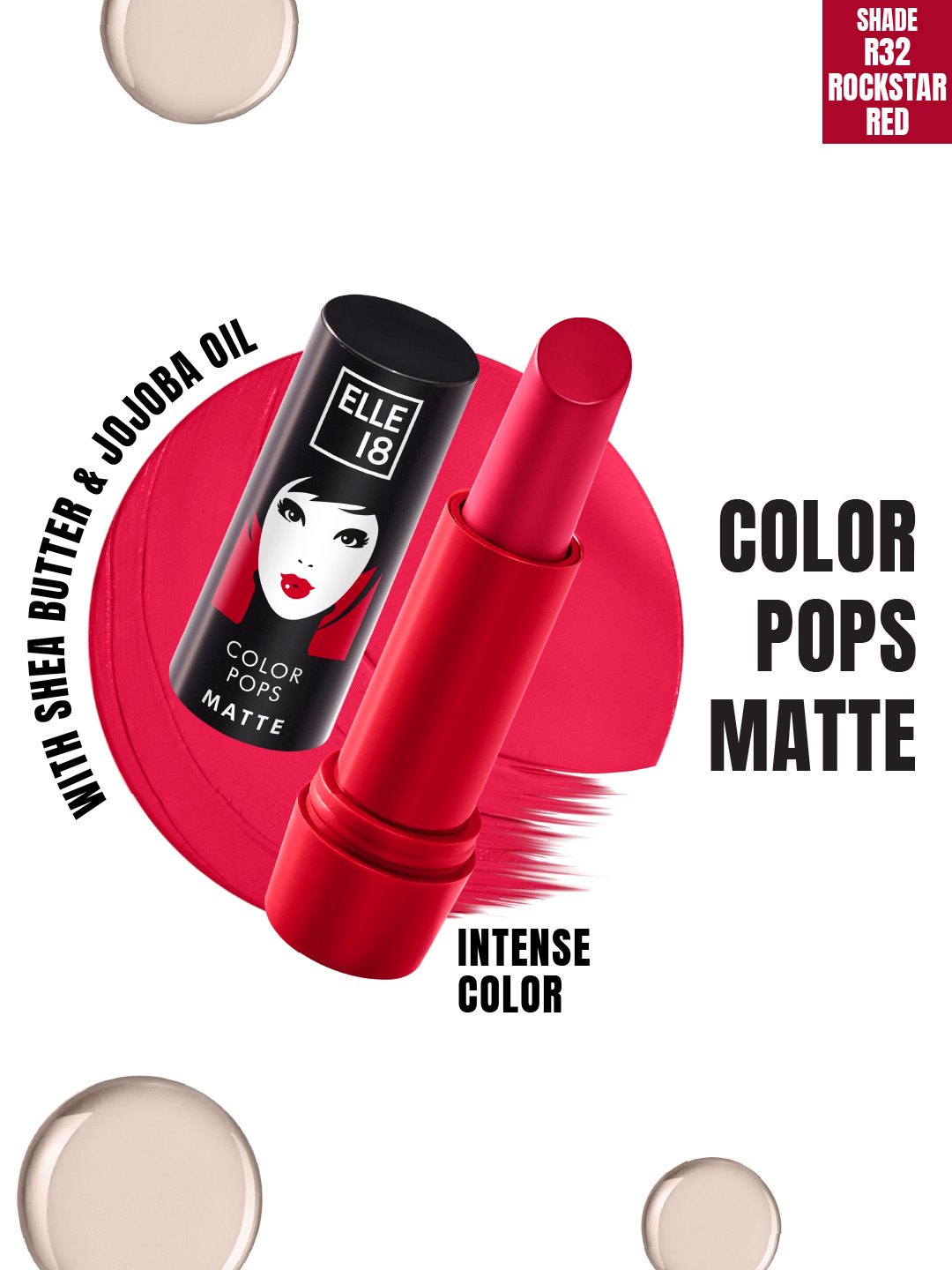 ELLE 18 Color Pops Matte Lip Color - Rockstar Red R32