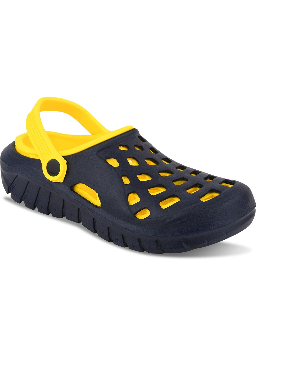 Trump Men Yellow & Black Backstrap Slip On Clogs