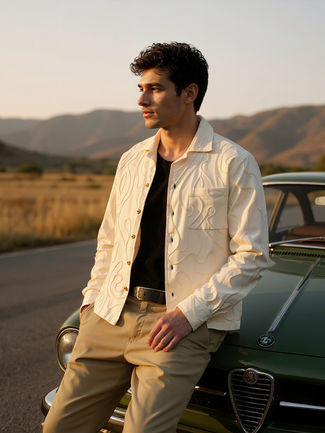 COVE AND LANE Lennox Relaxed Fit Cotton Casual Shirt