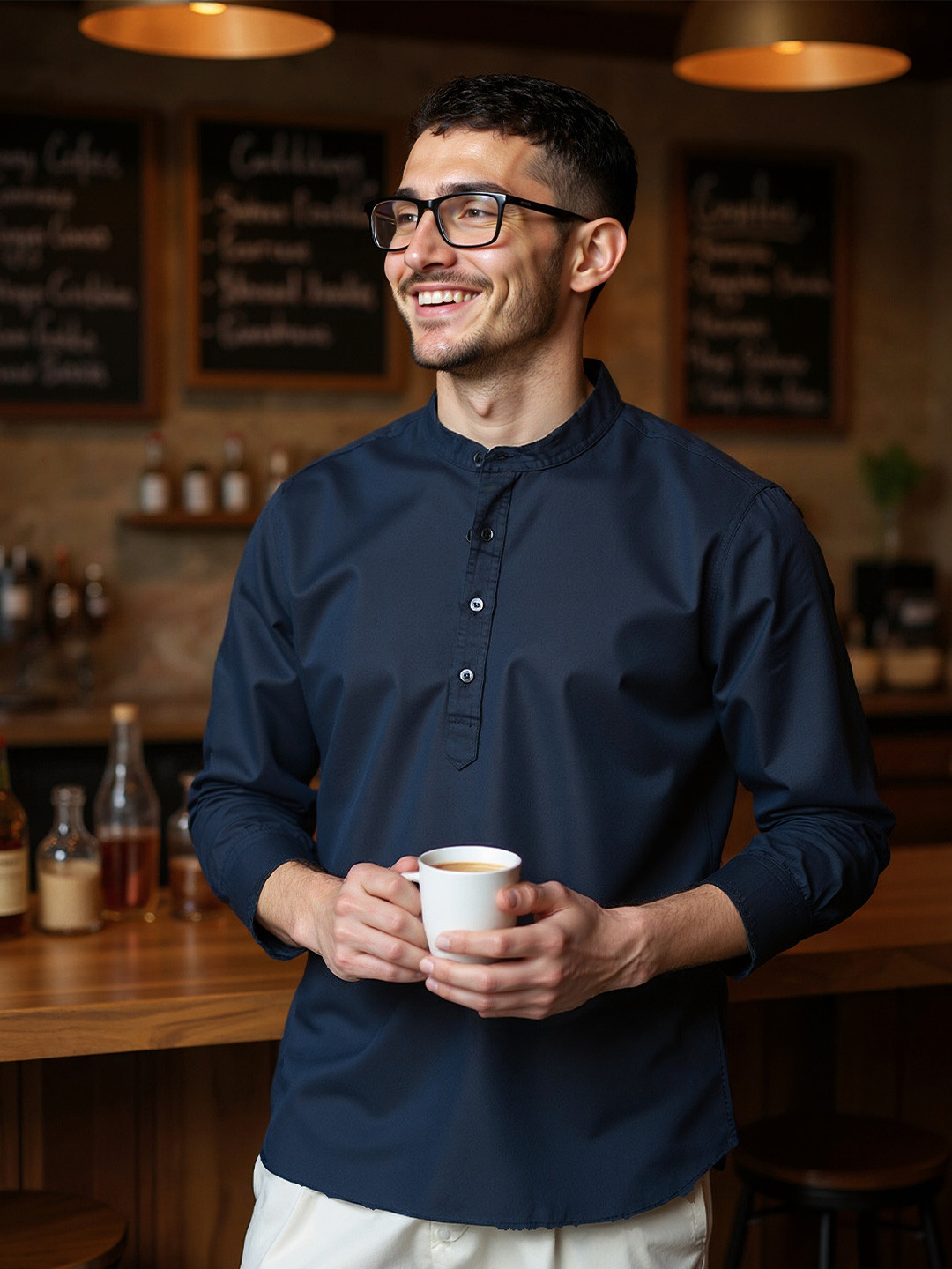 COVE AND LANE Kensignton Relaxed Cotton Linen Casual Shirt