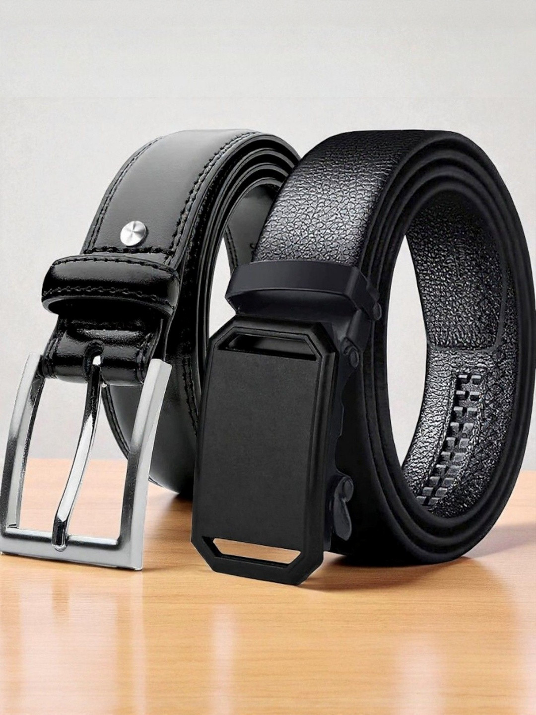 Roadster Men Pak Of 2 PU Formal Belt