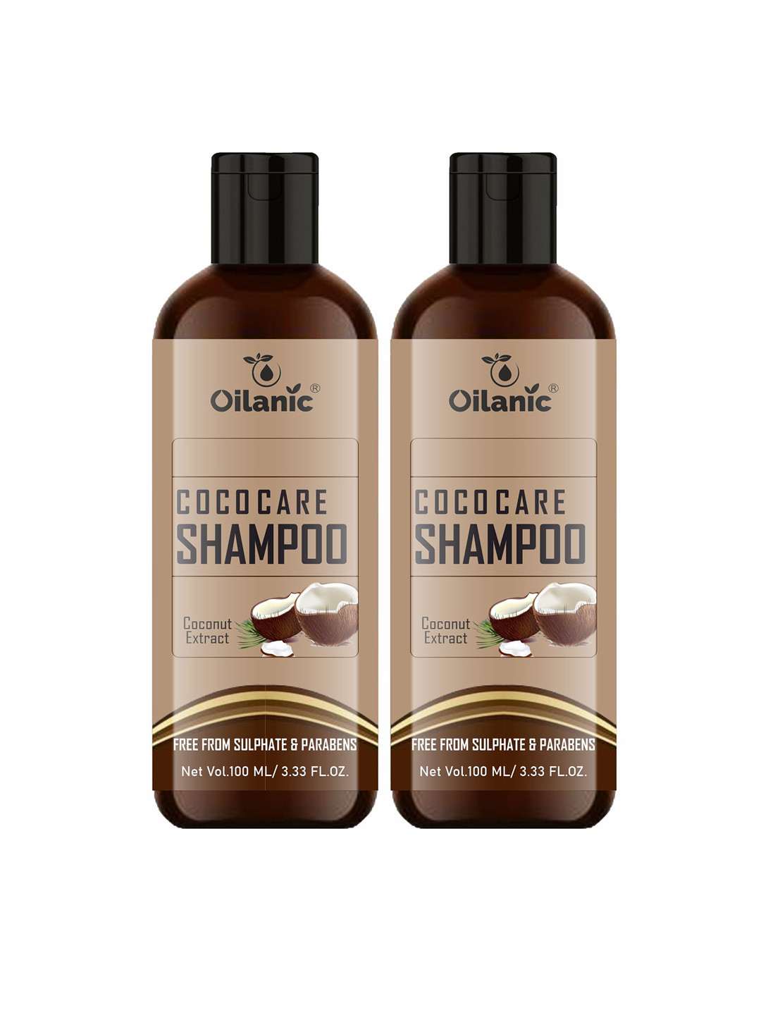 Oilanic Set Of 2 Coco Care Shampoo With Coconut Extract - 100 ml Each