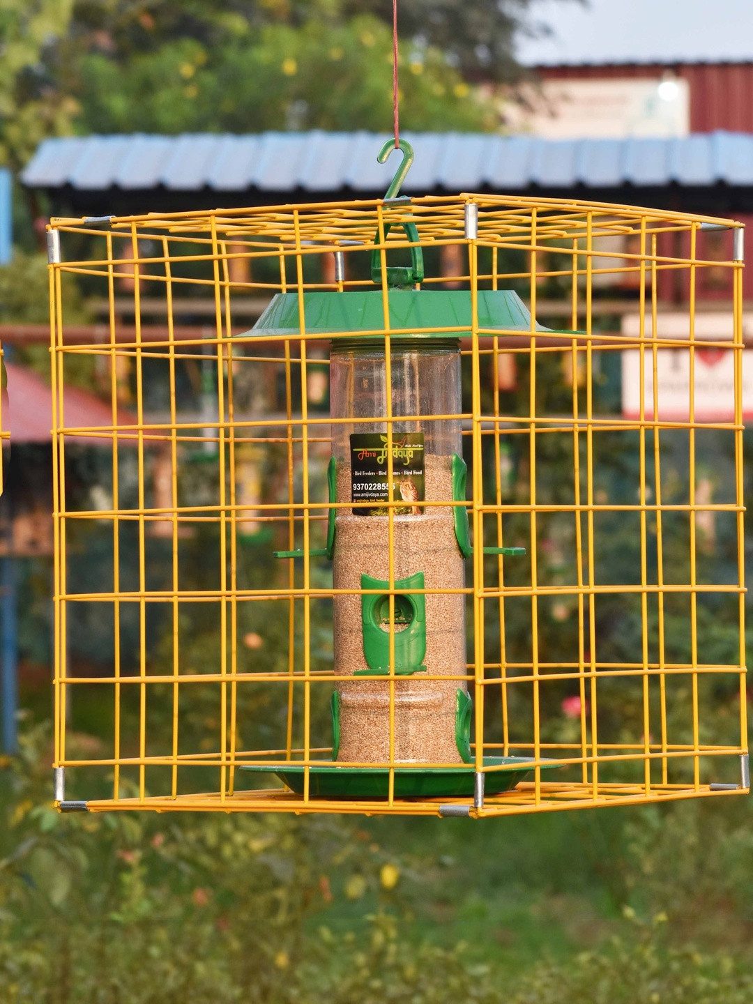 AMIJIVDAYA Yellow Plastic Bird House