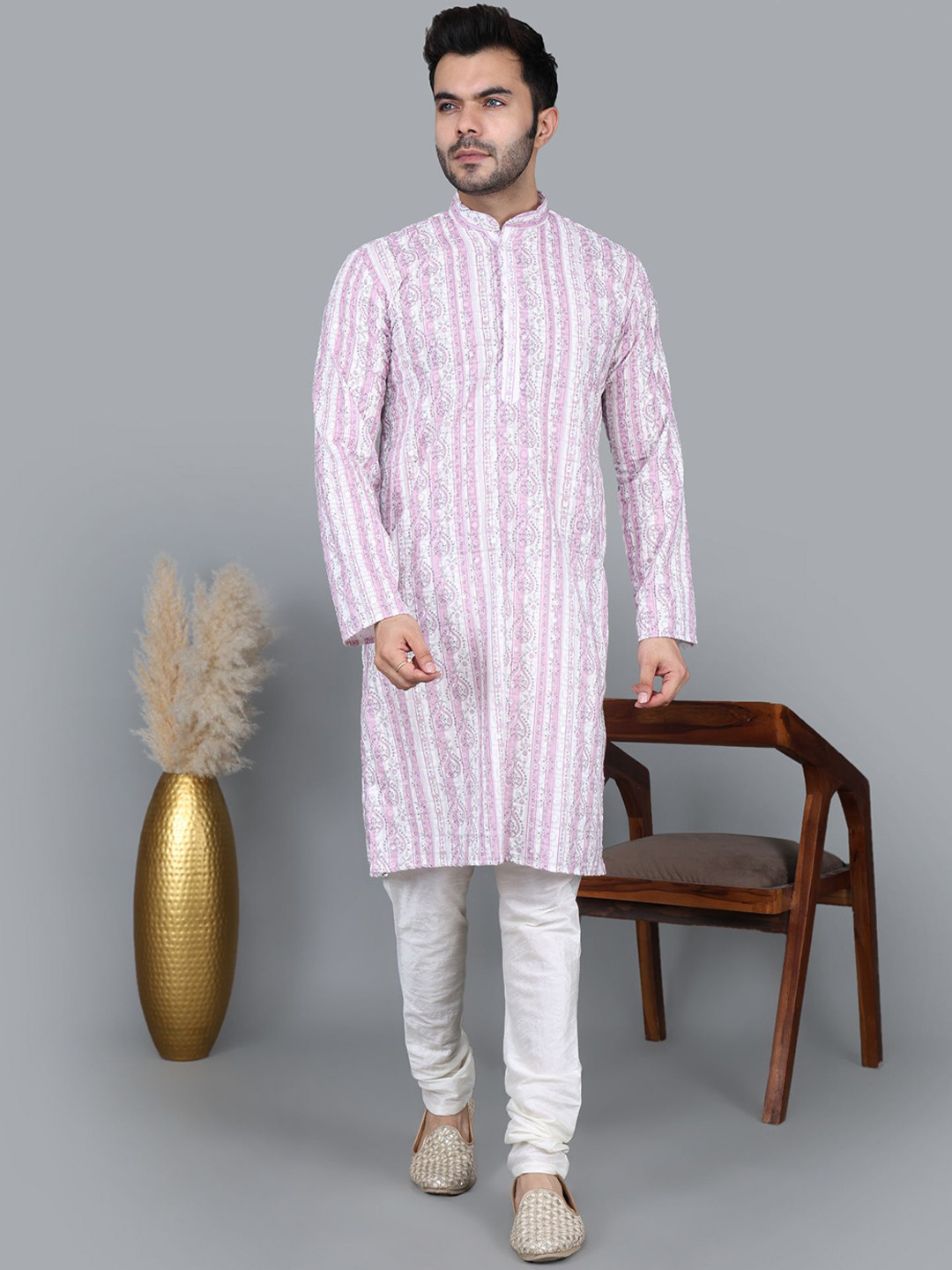 MAG Men Sequence Tread Work Kurta with Churidar