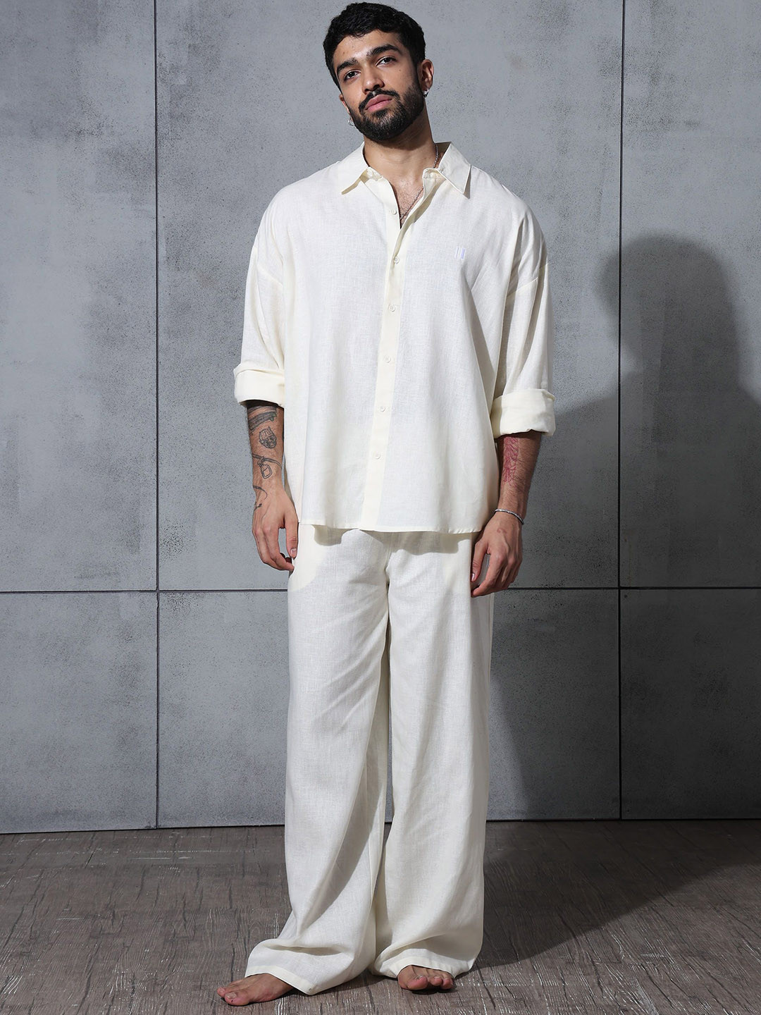 Chapter 2 Men Comfort Loose Fit Mid-Rise Linen Trouser