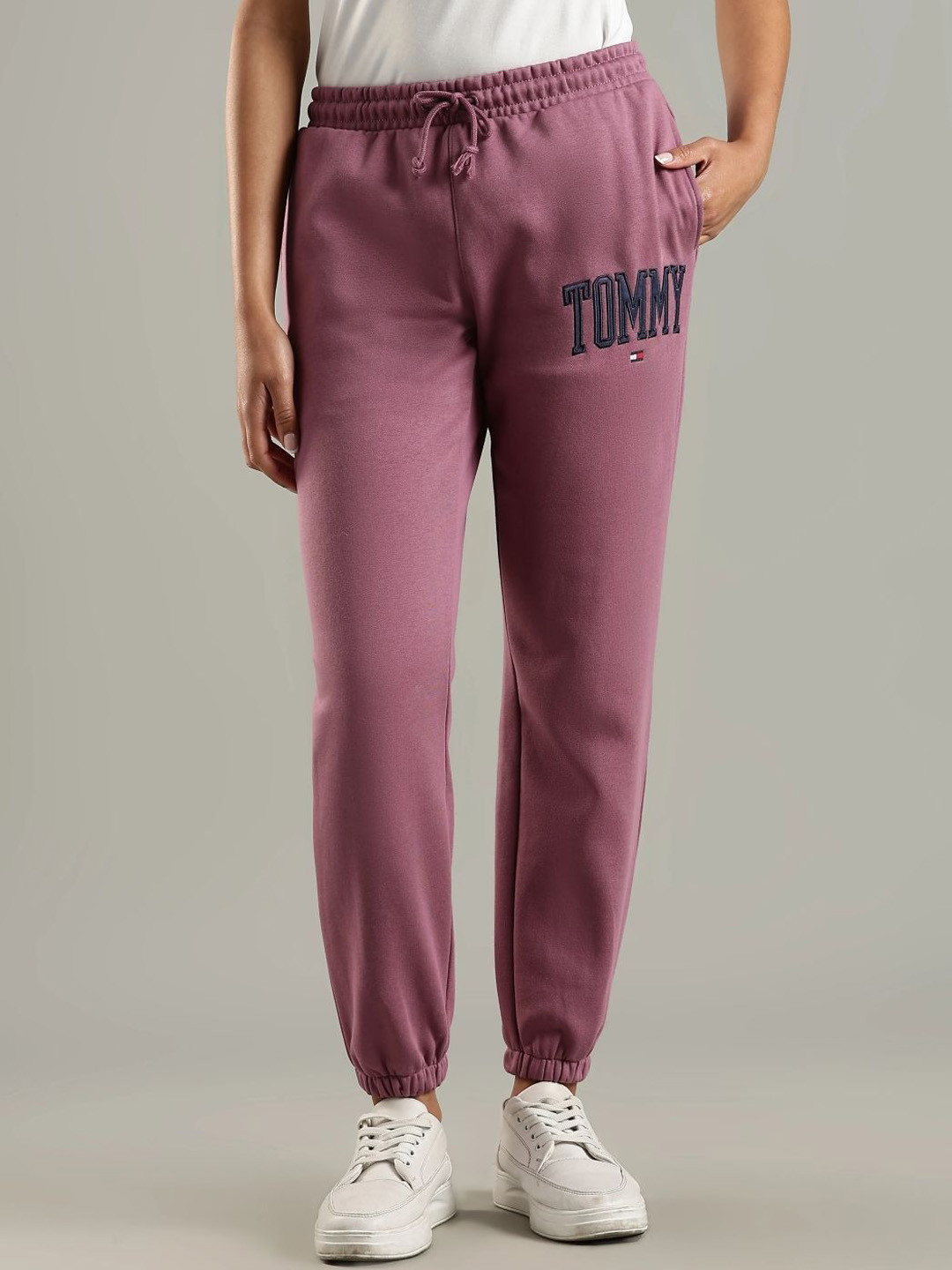 Tommy Hilfiger Women Logo-Printed Mid Rise Joggers