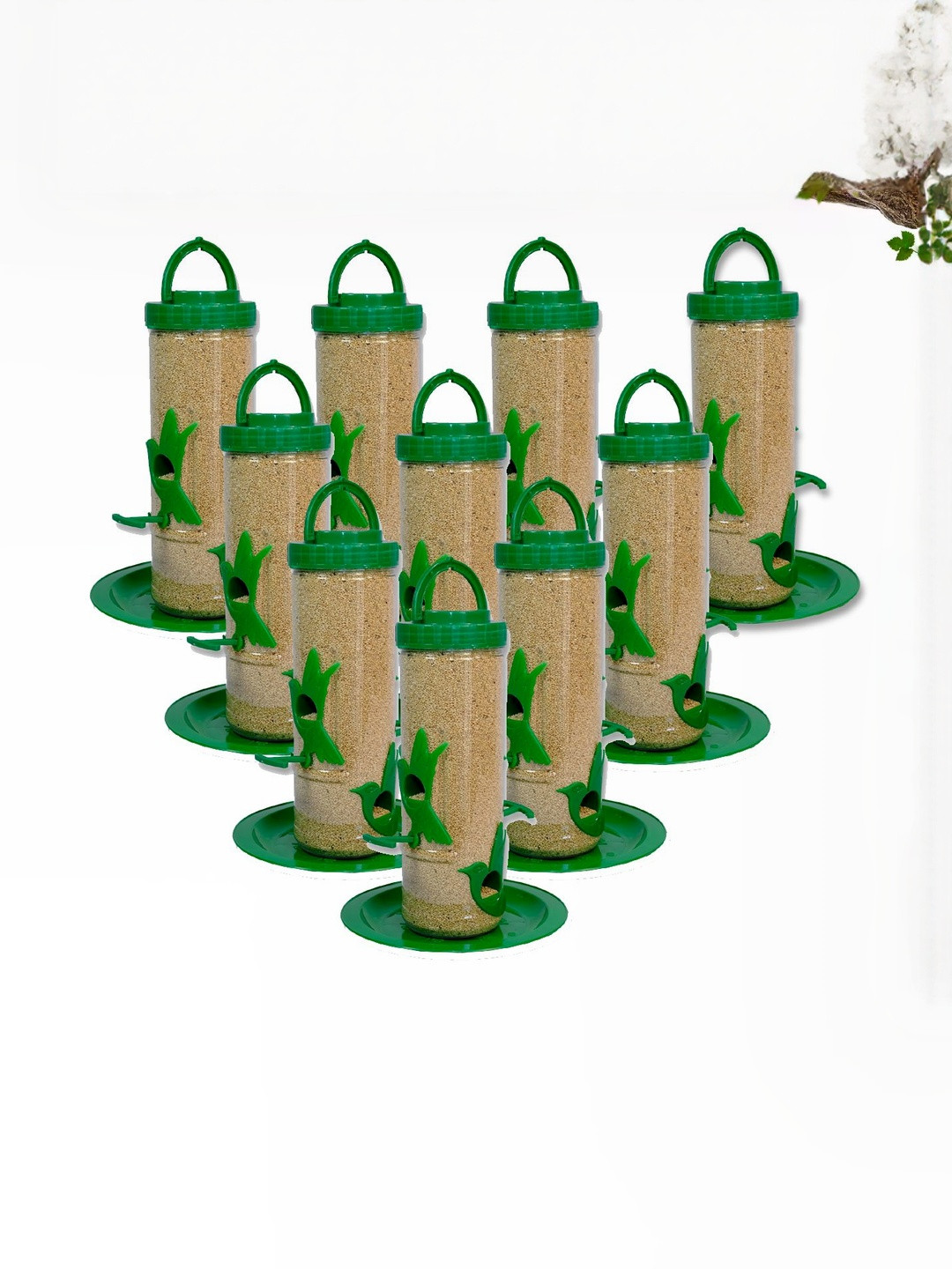 AMIJIVDAYA Pack Of 10 Hanging Bird Food Feeder