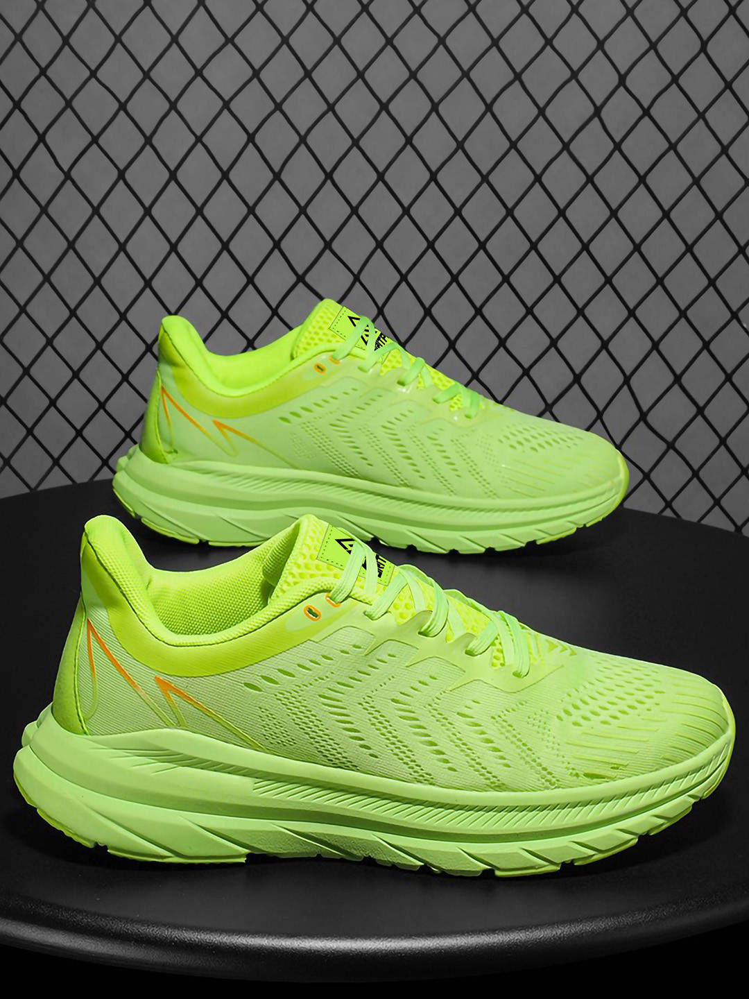 GRITPRO POWER STRIDE Men Textured Round Toe Lace Ups Sneakers