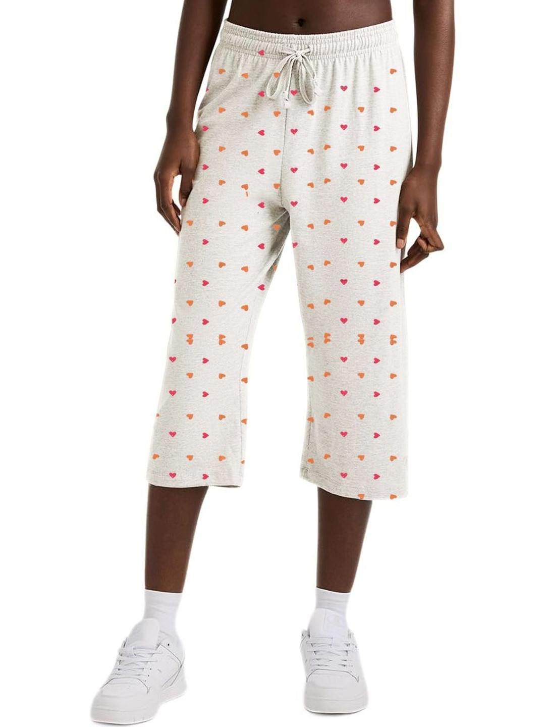 Fasha Women Set Of 2 Black & White Printed Capris