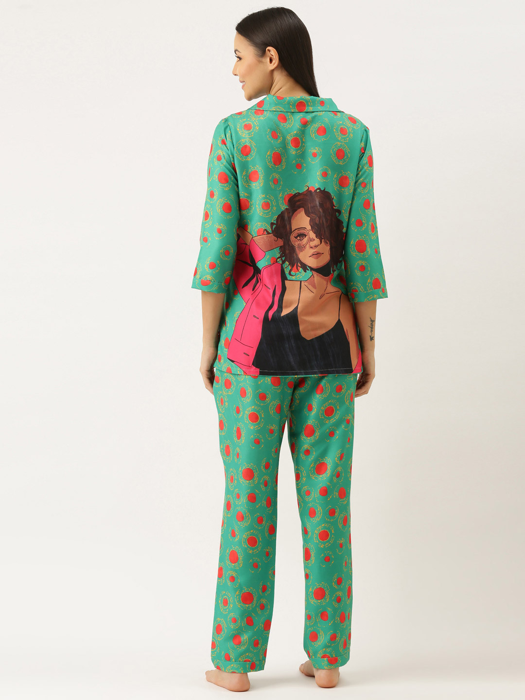 Bannos Swagger Shirt Collar Printed Shirt & Pyjamas