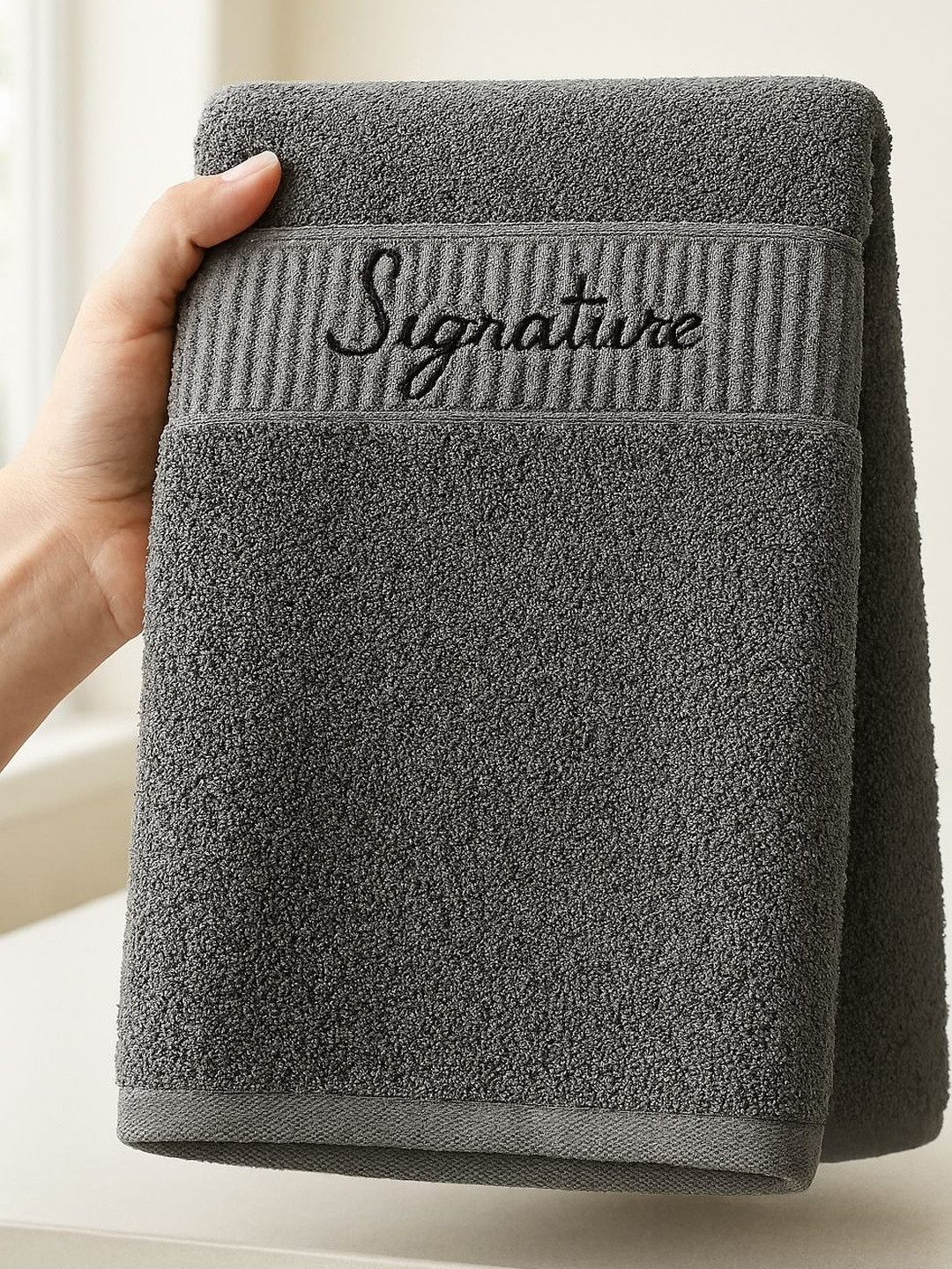 Signature Grey 1 Bamboo 450 GSM Bath Towel