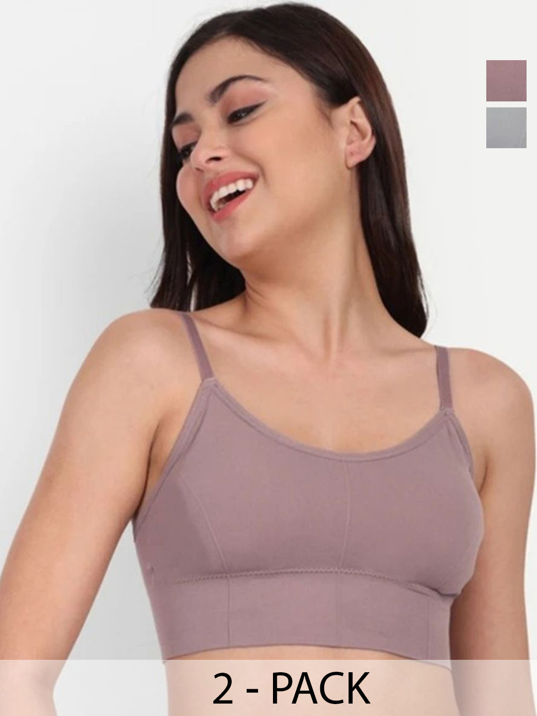 US FASHION Women Pack of 2 Full Coverage Non-Wired Everyday Bras