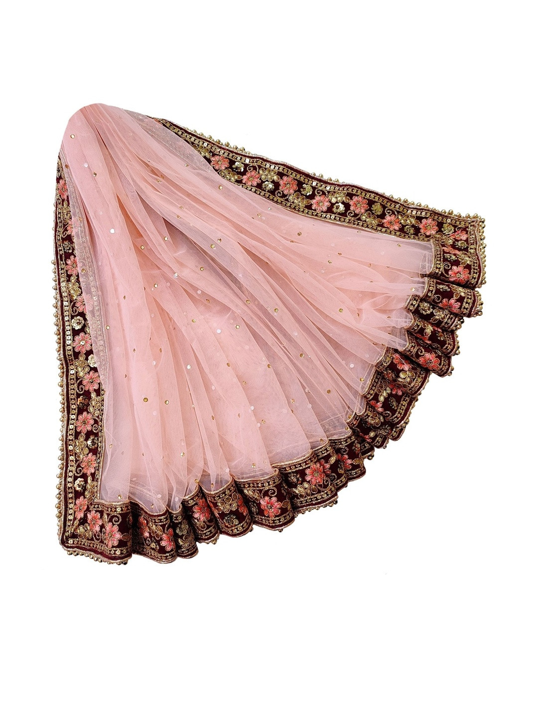 Navti Creations Women Beads & Stones Work Embroidered Net Dupatta