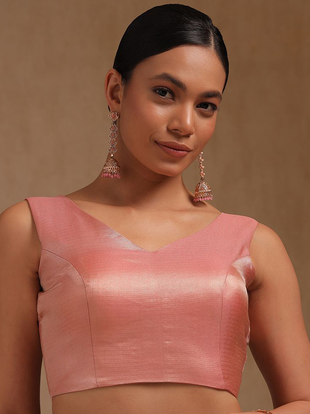 Soch Women Chevron Patterned V-Neck Padded Saree Blouse