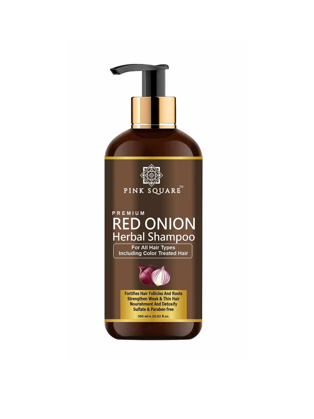 Pink Square Red Onion Herbal Shampoo - 300 ml