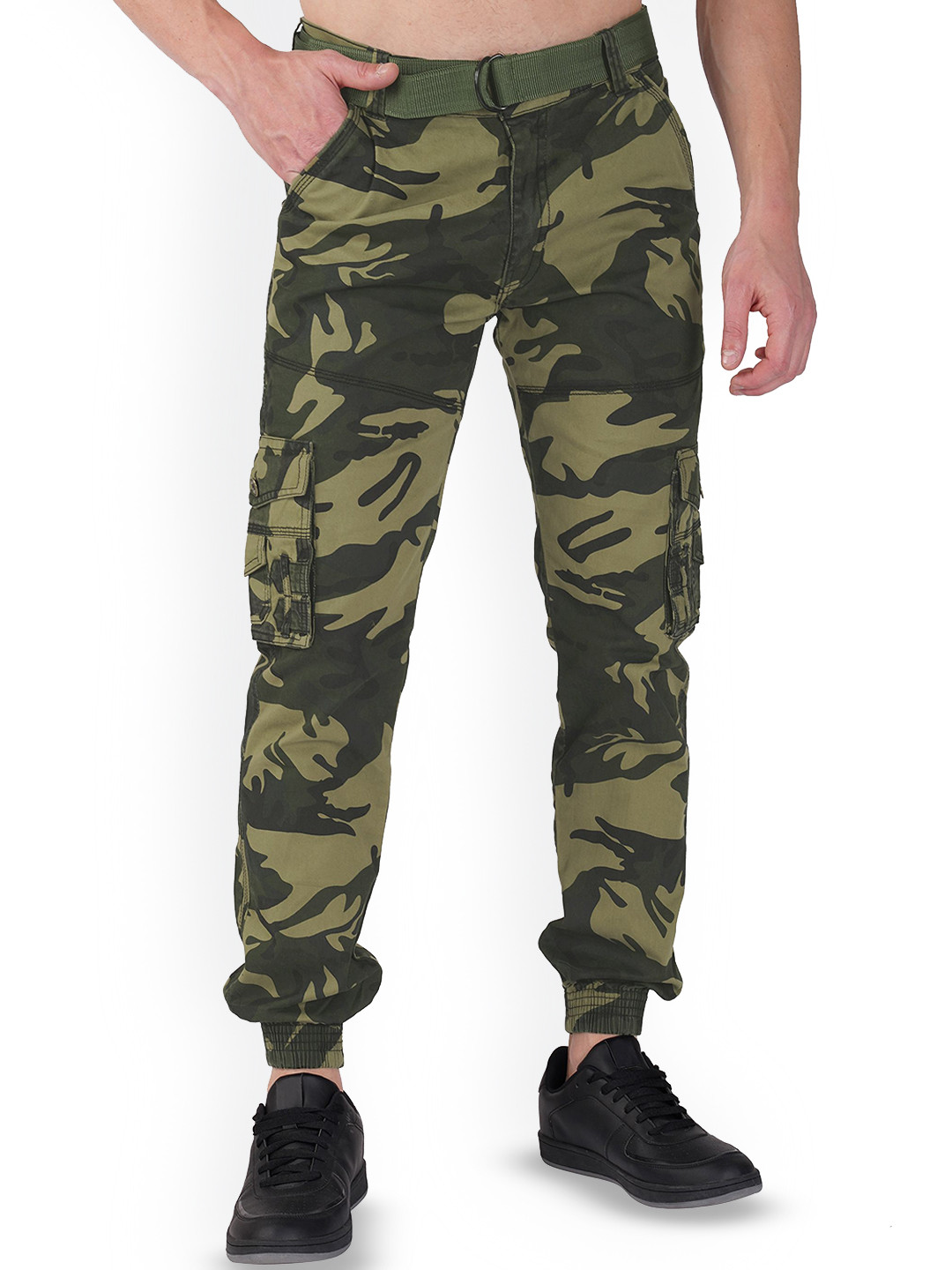 Hymen Legions Men Camouflage Printed Regular Fit Cotton Cargos Trousers