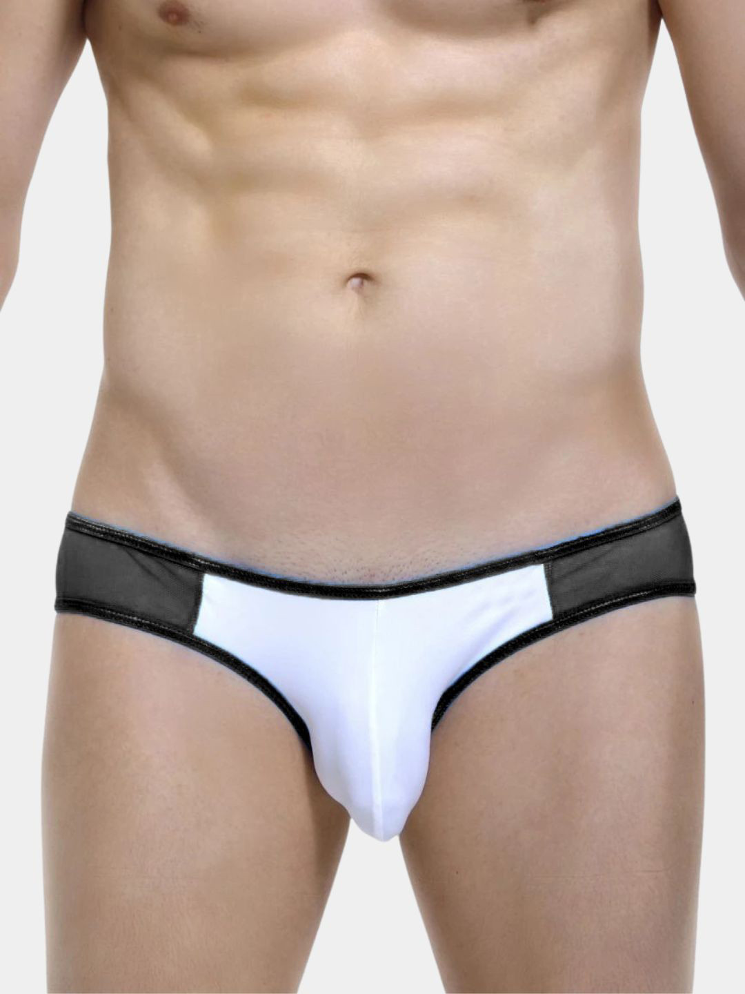 MOODSTRING Men Low-Rise Color-Blocked Thong Brief - LTF-ML-07171-BK-S