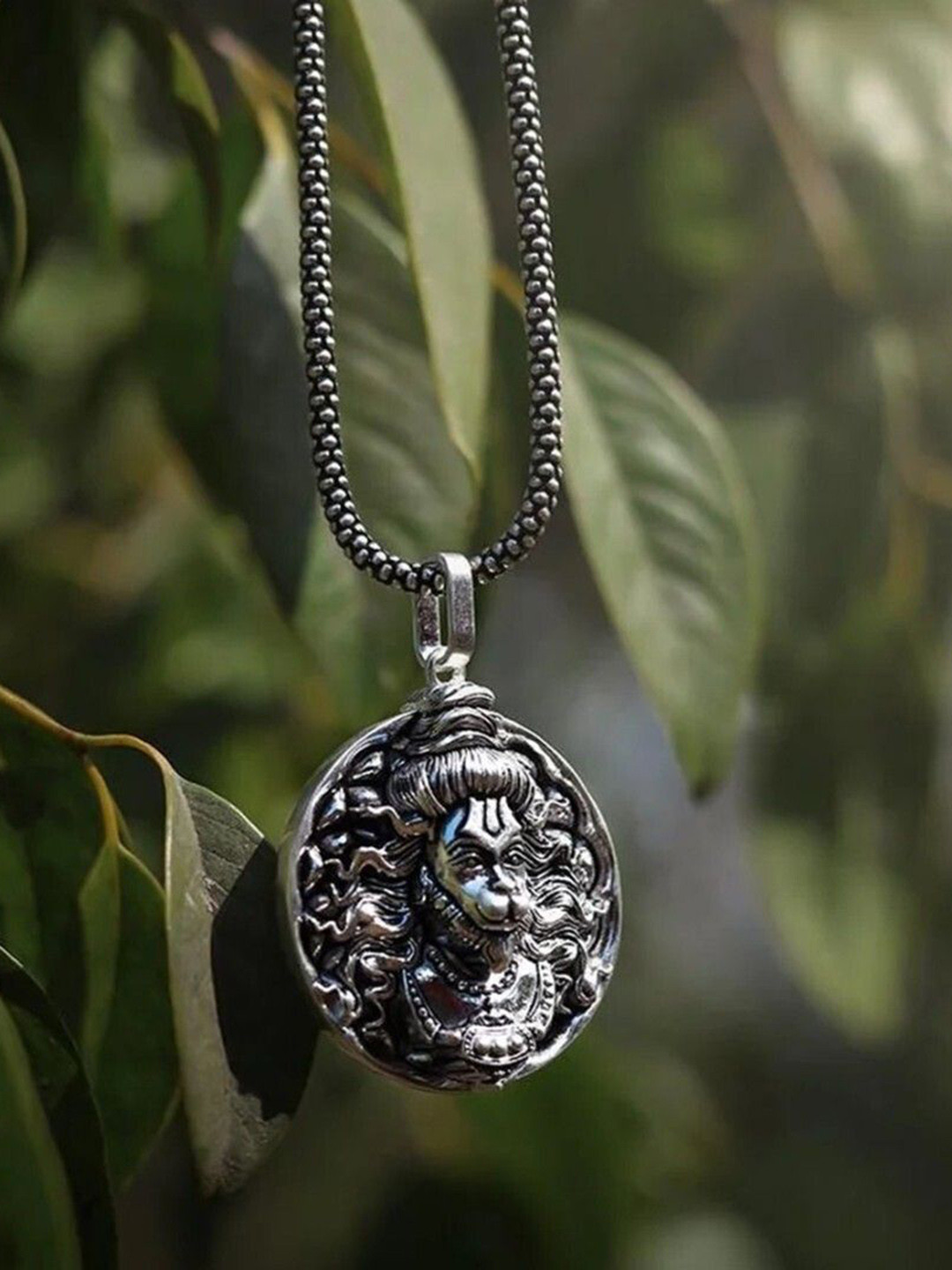 PASU FASHION Unisex Stainless Steel Hanuman Ji Design Pendant With Chain